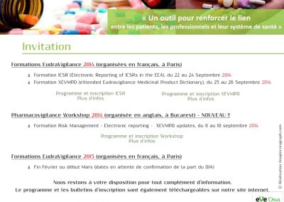 Campagne digitale - newsletter servant d'invitation numérique pour les prestataires et clients d'EveDrug